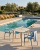 Gartenstuhl 2er Set THASOS Kunststoff Blau Bild 3