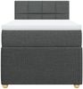 vidaXL Boxspringbett mit Matratze Dunkelgrau 90x190 cm Stoff 3287312 Bild 4