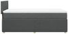 vidaXL Boxspringbett mit Matratze Dunkelgrau 90x190 cm Stoff 3287312 Bild 5