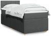 vidaXL Boxspringbett mit Matratze Dunkelgrau 90x190 cm Stoff 3287312 Bild 1