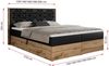 Boxspringbett mit Kopfteil und Topper, Polsterbett - NESSI - 120 x 200 cm - Schwarz Kunstleder - H3 - Topper Visco Bild 5
