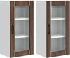 vidaXL Wandglas-Schrank PORTO 2 pcs Braun Eichen-Optik 40 x 31 x 80 cm 885350 Bild 2