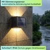 shop'n smile ideoon LED Außen-Wandleuchte Solarleuchten Outdoor mit Akku&Sensor IP44 Deko Strahler 12 LEDs, 12 LEDs pro Leuchte, Leuchtdauer 10 St. Dämmerungssensor Warm-&Kaltweiß 12 LEDs pro Leuchte Bild 4