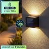 shop'n smile ideoon LED Außen-Wandleuchte Solarleuchten Outdoor mit Akku&Sensor IP44 Deko Strahler 12 LEDs, 12 LEDs pro Leuchte, Leuchtdauer 10 St. Dämmerungssensor Warm-&Kaltweiß 12 LEDs pro Leuchte Bild 3