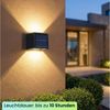 shop'n smile ideoon LED Außen-Wandleuchte Solarleuchten Outdoor mit Akku&Sensor IP44 Deko Strahler 12 LEDs, 12 LEDs pro Leuchte, Leuchtdauer 10 St. Dämmerungssensor Warm-&Kaltweiß 12 LEDs pro Leuchte Bild 2
