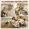 HOMCOM Klapptisch mit Schublade und 2 Ablagen (Moderner Esszimmertisch, Esstisch Klappbar), für Kleine Räume, Esszimmer, Küche, 114,5 x 70 x 75 cm, Natur Bild 4