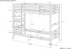 Erst-Holz Etagenbett Buche 90x200 cm, weiß, inkl. Federleisten Bild 3