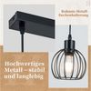 ZMH Pendelleuchte Schwarz Retro 3/4 Flammige Hängelampe für Esszimmer Küche&Bar, Vintage Hängelampe Bild 4