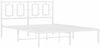 vidaXL Bettgestell mit Kopfteil Metall Weiß 135x190 cm 374289 Bild 3
