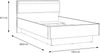 FORTE Snow Bett, Holzwerkstoff, Weiß, 126,2 x 87,7 x 209,6 cm Bild 4