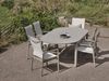 Gartenesstisch Lomma Elipse aus Aluminium, modern, ausziehbar in Taupe, 220-280x110 cm Bild 2