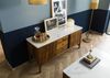 Sideboard Mango 140x45x65 braun geölt / echter Marmor LOS ANGELES #08 Bild 2