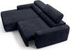 Selsey 'Fando' Ecksofa mit elektrischem Sitzauszug, Ottomane links, Chenille Navyblau Bild 4
