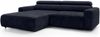 Selsey 'Fando' Ecksofa mit elektrischem Sitzauszug, Ottomane links, Chenille Navyblau Bild 1