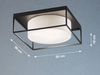Fischer & Honsel 21327 Deckenleuchte Carre sandschwarz sandfarben Leinen 50cm Bild 4