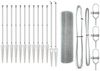 vidaXL Schweißdrahtzaun mit Spikes Stahl Silber Netz 3351964 Bild 5