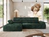 Mks Möbel 'RILASSO' Ecksofa, mit Relax-funktion, Elektrisch verstellbarer Sitz, L-förmige Ecke mit Armlehnen, Wellenfeder, Grün, Cordstoff, links Bild 3