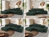 Mks Möbel 'RILASSO' Ecksofa, mit Relax-funktion, Elektrisch verstellbarer Sitz, L-förmige Ecke mit Armlehnen, Wellenfeder, Grün, Cordstoff, links Bild 2