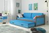 BMS Jugendbett Dawid Graphit Blau Bettkasten 2xMatratze Bild 2