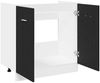 vidaXL Unterschrank für Spüle Schwarz Eiche 80x46x81,5 cm Holzwerkstoff 863227 Bild 5
