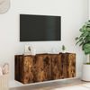 vidaXL TV-Wandschrank mit LED-Leuchten Räuchereiche 100x35x41 cm 837327 Bild 5