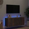 vidaXL TV-Wandschrank mit LED-Leuchten Räuchereiche 100x35x41 cm 837327 Bild 4