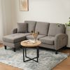 Ecksofa 166x118cm Sofa mit Chaiselongue links/rechts umstellbar, atmungsaktiver Stoff, kompakt,Dunkelgrau Bild 3