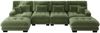 Modulares Ecksofa aus Chenille mit beweglichen Ottomane, 406x145x81 cm, grün Bild 4