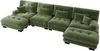 Modulares Ecksofa aus Chenille mit beweglichen Ottomane, 406x145x81 cm, grün Bild 3