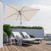 Angel Living Sonnenschirm 200x300 cm, Großer Gartenschirm mit Kurbel für Terrasse & Garten, LxB: 295x194 cm, neigbar, UV30+ & wasserabweisend, ohne Ständer Bild 4
