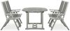 vidaXL 5-tlg. Garten-Essgruppe (150–200) x 100 cm Massivholz Akazie Grau 3057907 Bild 2