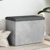 Sitzbank mit Stauraum, Holzwerkstoff, Betongrau, 62 x 42 x 45 cm Bild 2