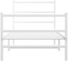 vidaXL Bettgestell mit Kopf- und Fußteil Metall Weiß 90x190 cm 355424 Bild 5