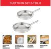 Tefal Pfannen-Set Duetto On, Edelstahl (Set, 2-tlg), 24/28 cm, unversiegelt, Induktion, genieteter Griff, backofengeeignet Bild 2
