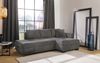 Ecksofa Schwenkfunktion Doppelbett Schlafcouch Bettkasten Cord in Dunkelgrau Bild 2
