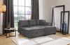 Ecksofa Schwenkfunktion Doppelbett Schlafcouch Bettkasten Cord in Dunkelgrau Bild 4