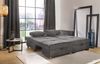 Ecksofa Schwenkfunktion Doppelbett Schlafcouch Bettkasten Cord in Dunkelgrau Bild 5