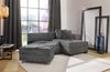 Ecksofa Schwenkfunktion Doppelbett Schlafcouch Bettkasten Cord in Dunkelgrau Bild 3