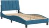 vidaXL Bettgestell mit LED ohne Matratze "Hanko" Blau 80x200 cm Samt 3213749 Bild 3