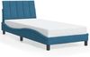vidaXL Bettgestell mit LED ohne Matratze "Hanko" Blau 80x200 cm Samt 3213749 Bild 5