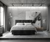 Boxspringbett Dream-Fine 160x200 cm Mikrofaser Anthrazit Vintage mit Matratze und Topper Bild 2