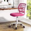 Höhenverstellbarer Bürostuhl Stoffsitz Ergonomisch Rosa Bild 2