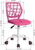 Höhenverstellbarer Bürostuhl Stoffsitz Ergonomisch Rosa Bild 3