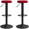 vidaXL Barhocker 2 Stk. Weinrot Samt 333149 Bild 2