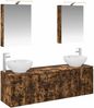 vidaXL Badezimmerschrank-Set 5 pcs Geräucherte Eiche Holzwerkstoff 3406475 Bild 2