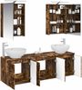 vidaXL Badezimmerschrank-Set 5 pcs Geräucherte Eiche Holzwerkstoff 3406475 Bild 3