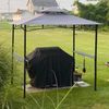 Sekey Grill Pavillon 2.45 x 1.50m, Wasserdicht Gartenlauben Gartenzelt Partyzelt für Garten/Partys/Picknick/BBQ´s, UV-Schutz 50+, Taupe Bild 2