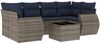 vidaXL 7-teiliges Gartensofa-Set mit Kissen, grau, Polyrattan 3221120 Bild 2