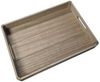 Macosa Home Dekotablett Holztablett Grau 36 cm Holz rechteckig mit Griffen Tablett (Obsttablett Wohn-Accessoire modern), Tisch-Dekoration Kerzenteller Servierplatte Bild 2