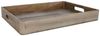 Macosa Home Dekotablett Holztablett Grau 36 cm Holz rechteckig mit Griffen Tablett (Obsttablett Wohn-Accessoire modern), Tisch-Dekoration Kerzenteller Servierplatte Bild 5